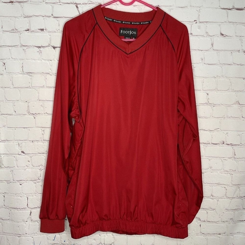 FootJoy FJ V-Neck Outerwear Golf Sweatshirt Men XL China Polyester Machine Wash